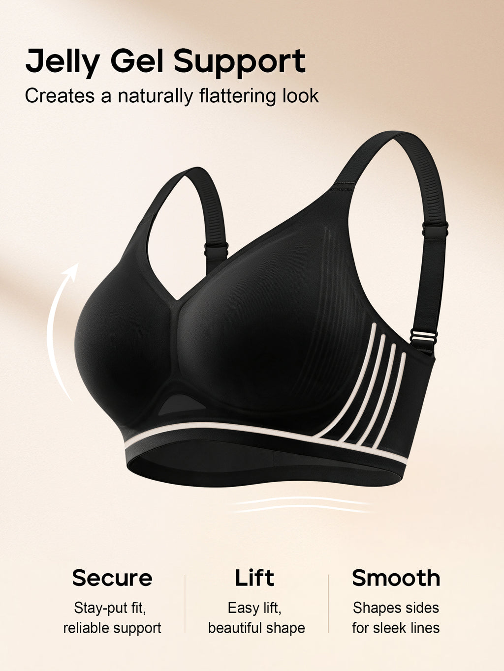 Wireless Jelly Bras for Women No Underwire Seamless Tshirt Bra S-2XL