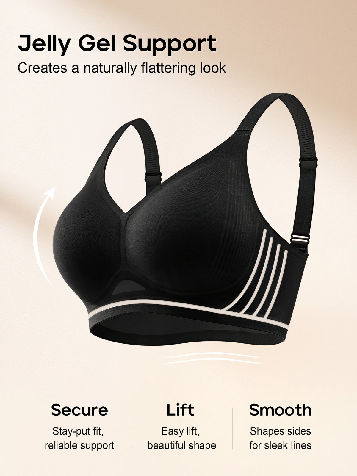 Wireless Jelly Bras for Women No Underwire Seamless Tshirt Bra S-2XL