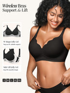 Wireless Jelly Bras for Women No Underwire with Support - S-2XL