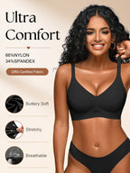 Wireless Jelly Bras for Women No Underwire Seamless Tshirt Bra S-2XL