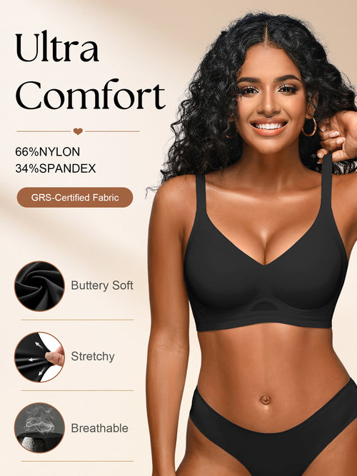 Wireless Jelly Bras for Women No Underwire Seamless Tshirt Bra S-2XL