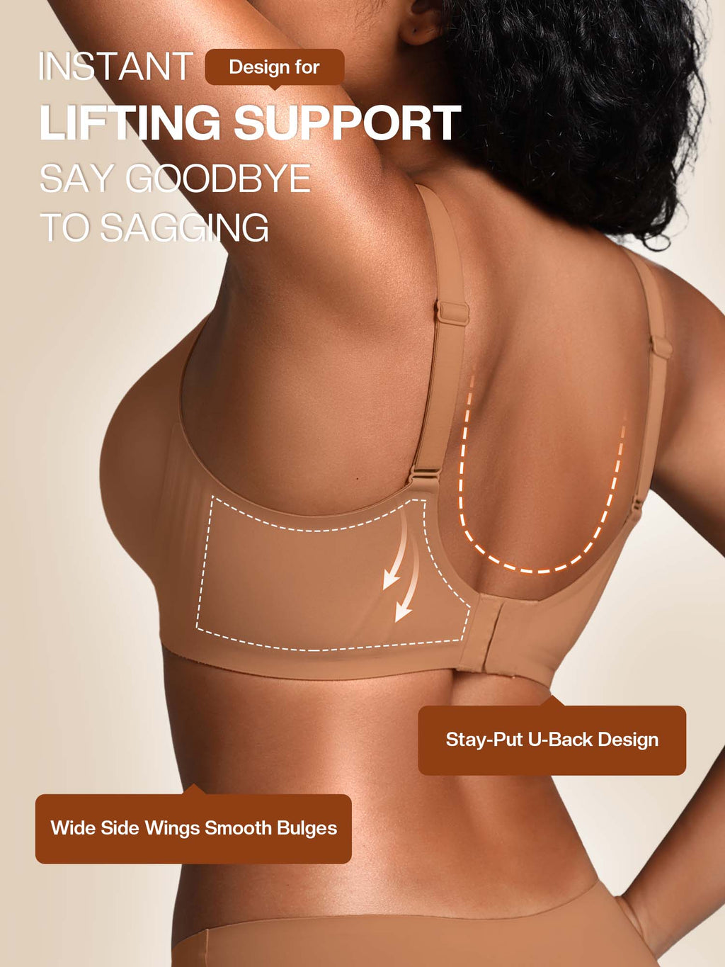Wireless Jelly Bras for Women No Underwire with Support - S-2XL