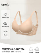 Seamless Comfortable Bras for Women with Jelly No Underwire - S-2XL