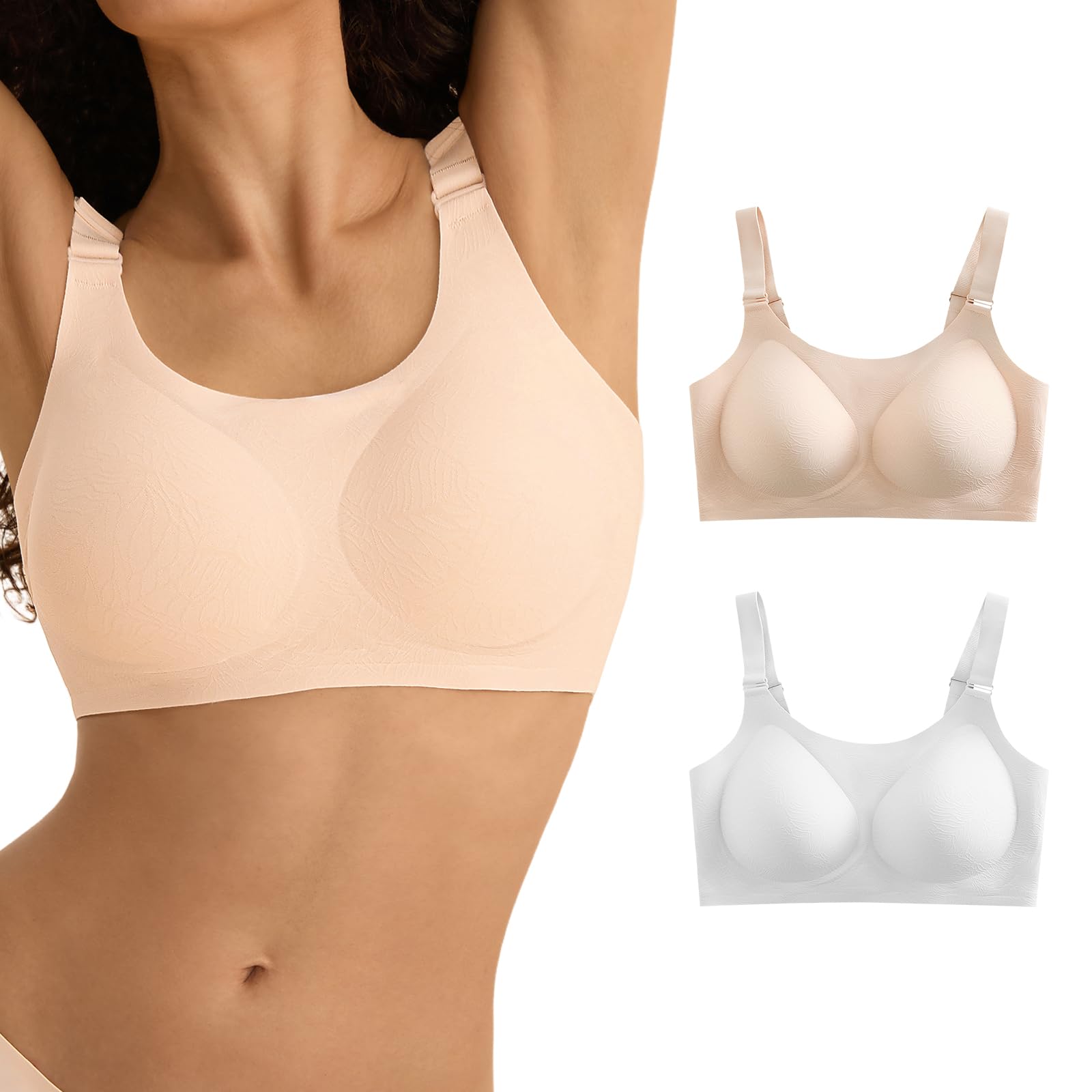 Wireless Bras for Women No Underwire Comfortable Seamless - S-3XL