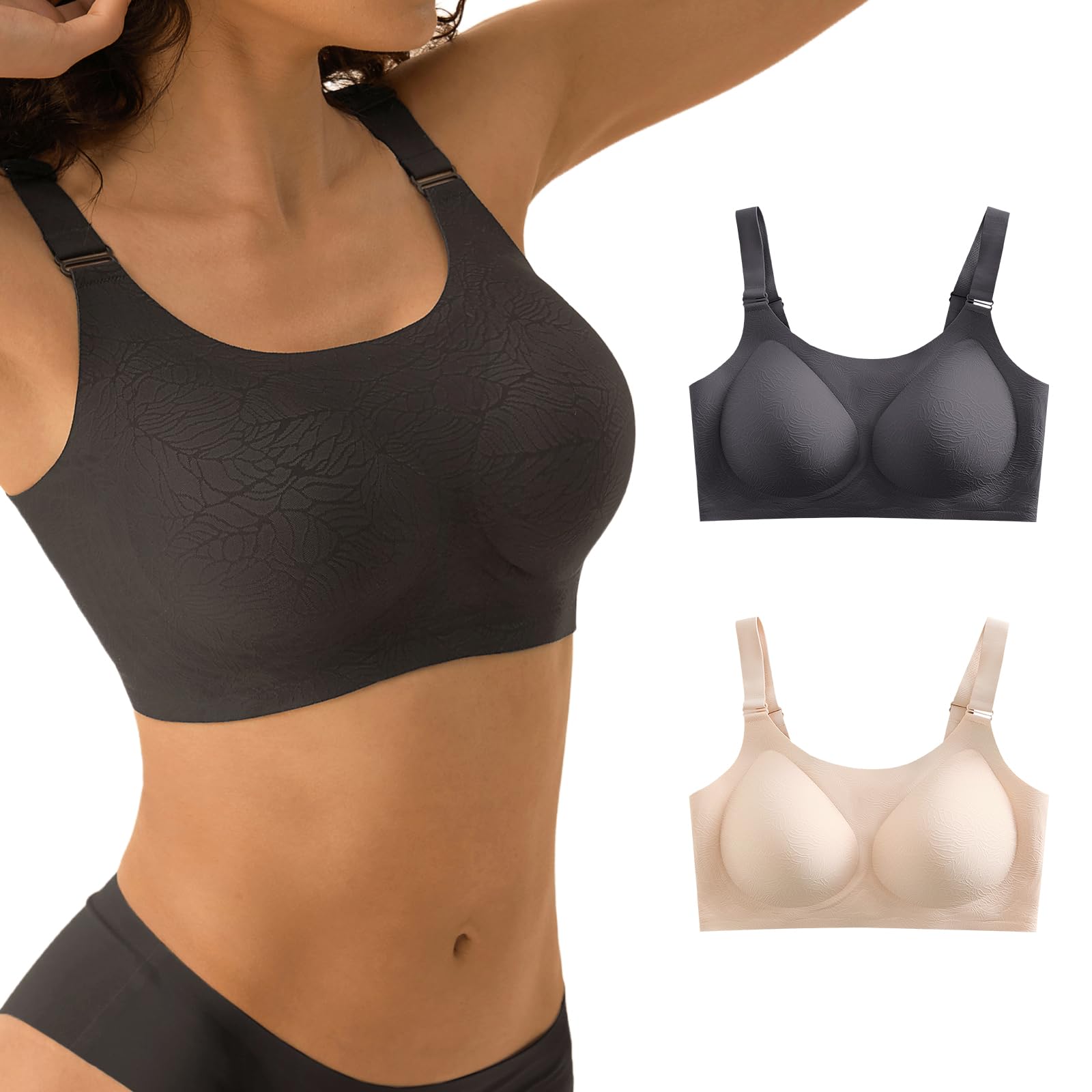 Wireless Bras for Women No Underwire Comfortable Seamless - S-3XL