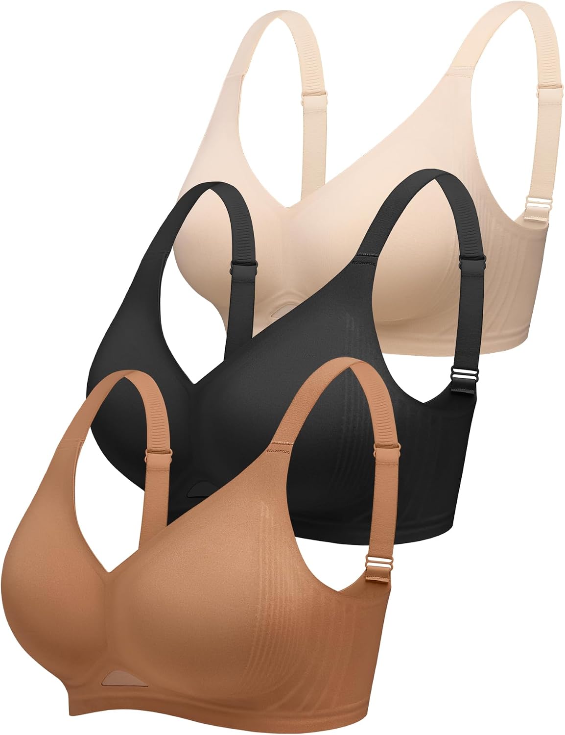 Wireless Jelly Bras for Women No Underwire Seamless Tshirt Bra S-2XL