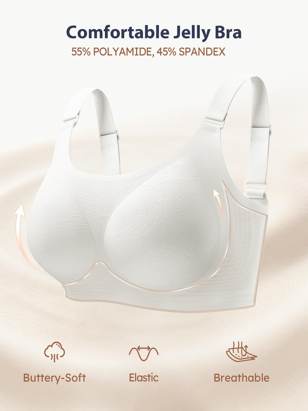 Wireless Bras for Women No Underwire Comfortable Seamless - S-3XL