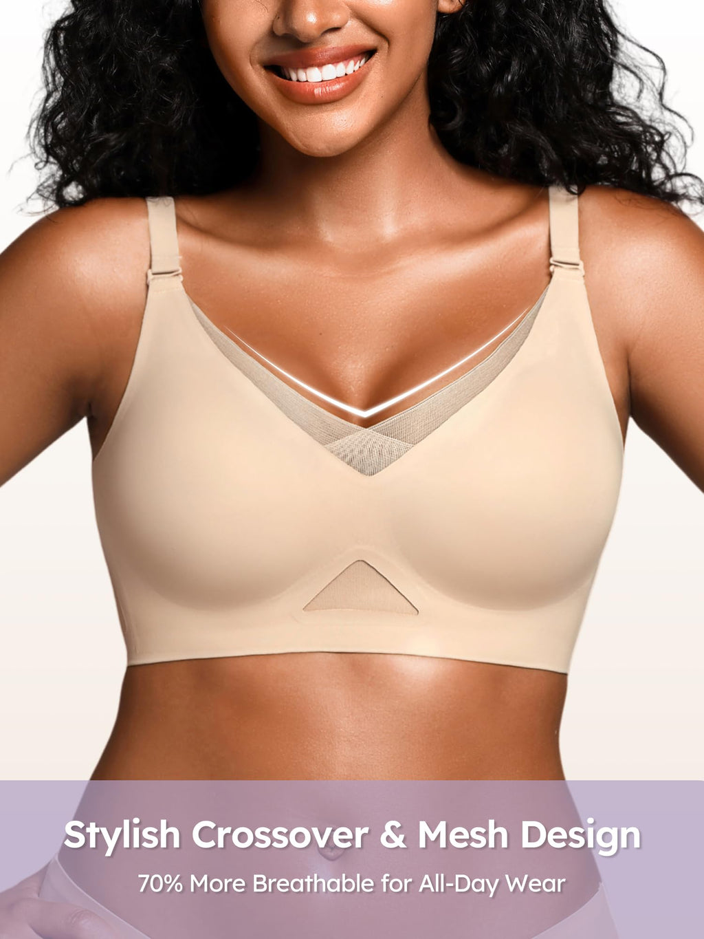 Wireless Bras for Women No Underwire Comfortable Seamless - S-3XL