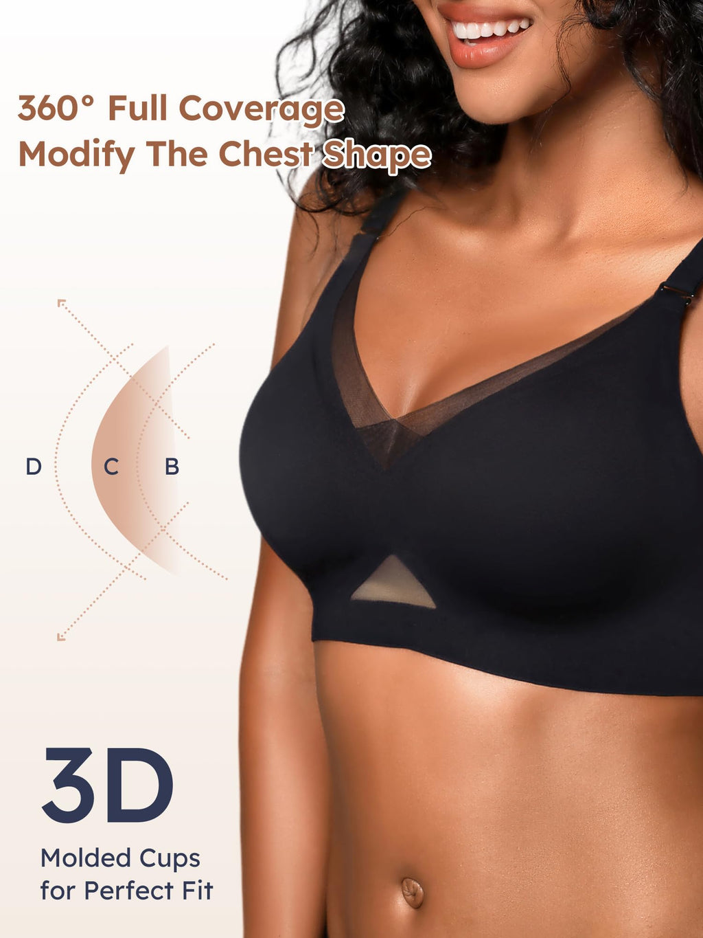 Wireless Bras for Women No Underwire Comfortable Seamless - S-3XL