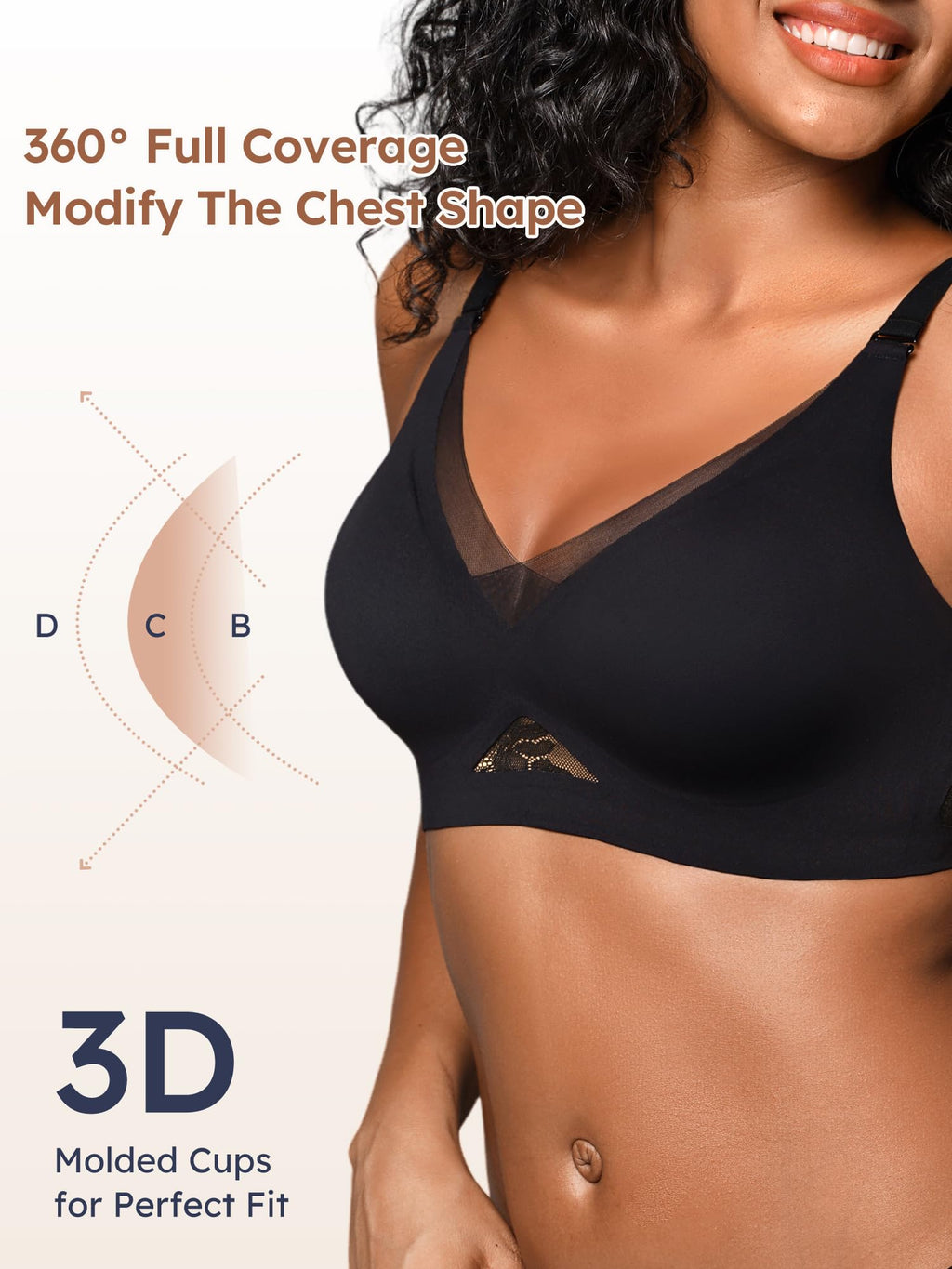 Wireless Bras for Women No Underwire Comfortable Seamless - S-3XL