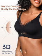 Wireless Bras for Women No Underwire Comfortable Seamless - S-3XL