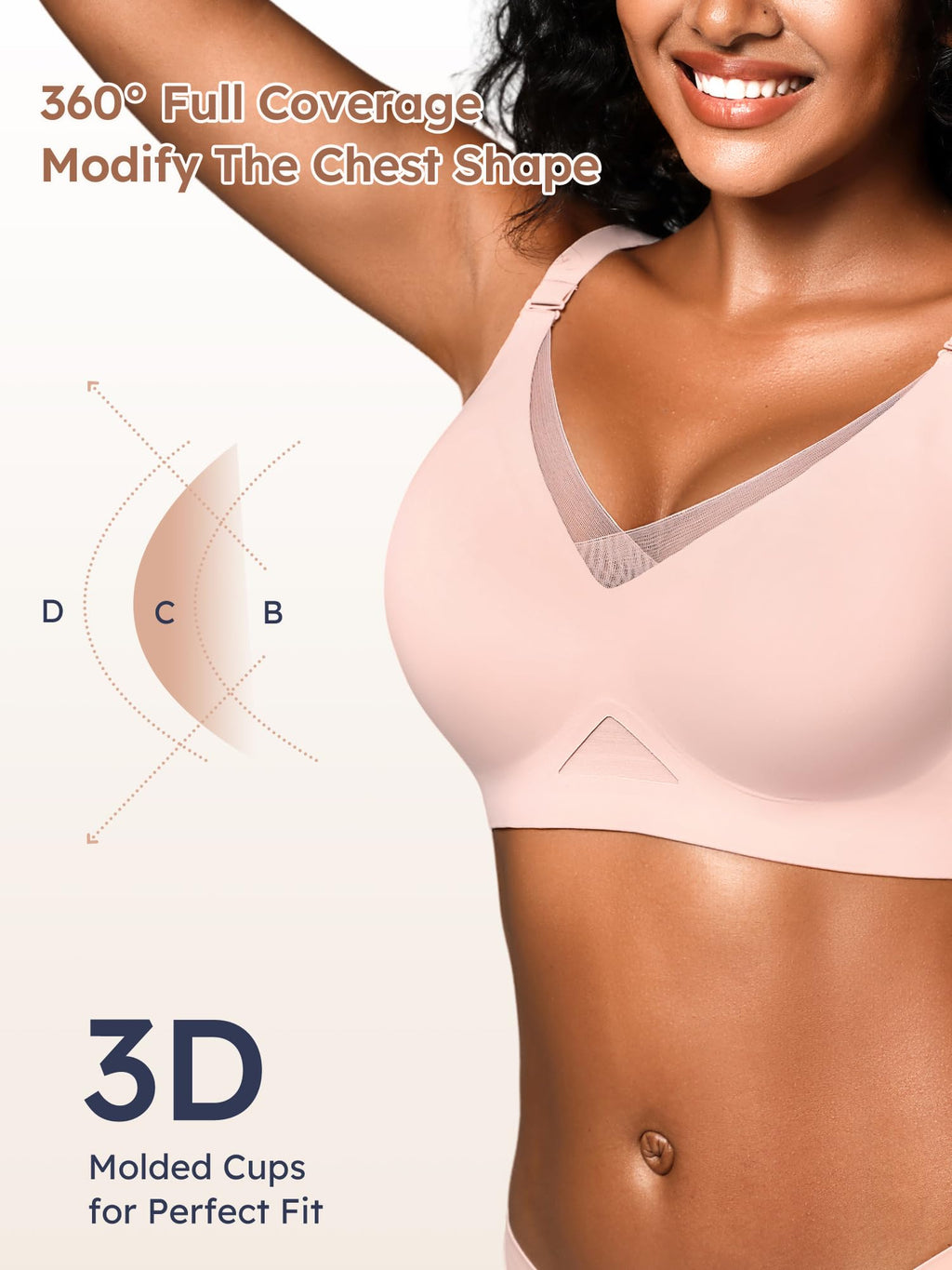 Wireless Bras for Women No Underwire Comfortable Seamless - S-3XL