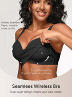 Wireless Bras for Women No Underwire with Support - S-3XL