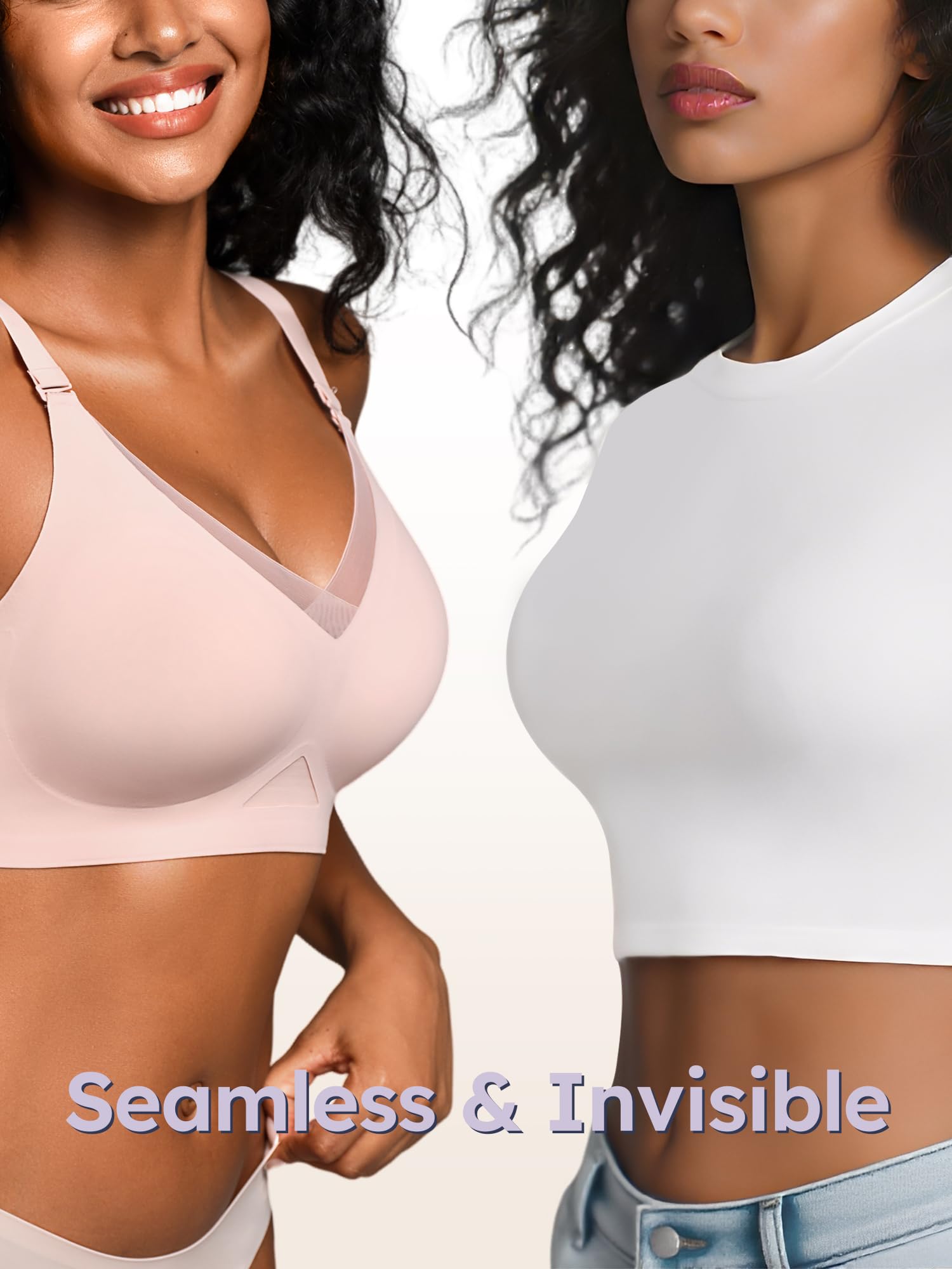 Wireless Bras for Women No Underwire Comfortable Seamless - S-3XL