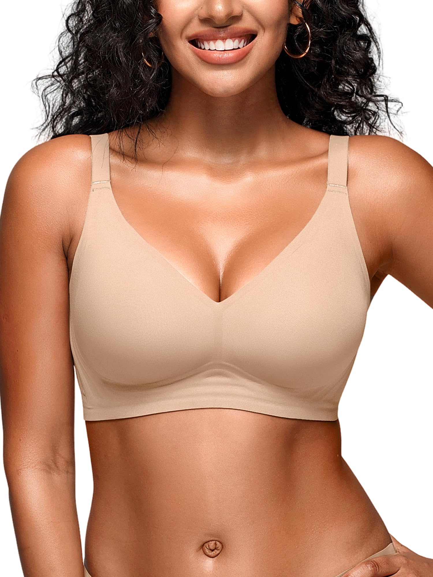Seamless Comfortable Bras for Women with Jelly No Underwire - S-2XL