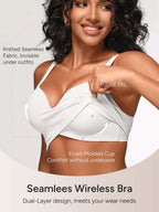 Wireless Bras for Women No Underwire with Support - S-3XL