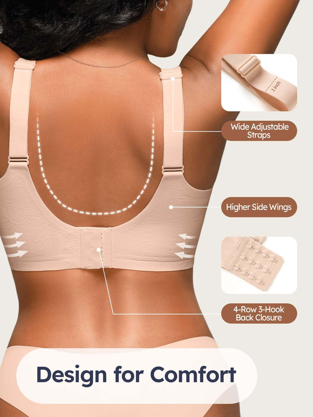 Wireless Bras for Women No Underwire Comfortable Seamless - S-3XL