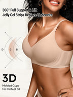 Seamless Comfortable Bras for Women with Jelly No Underwire - S-2XL