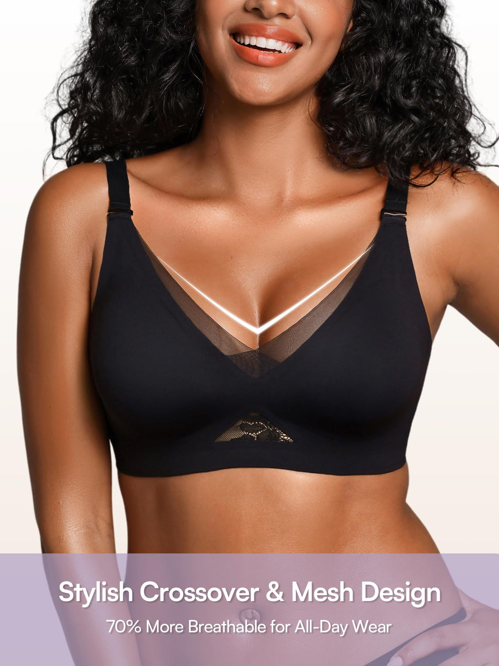 Wireless Bras for Women No Underwire Comfortable Seamless - S-3XL