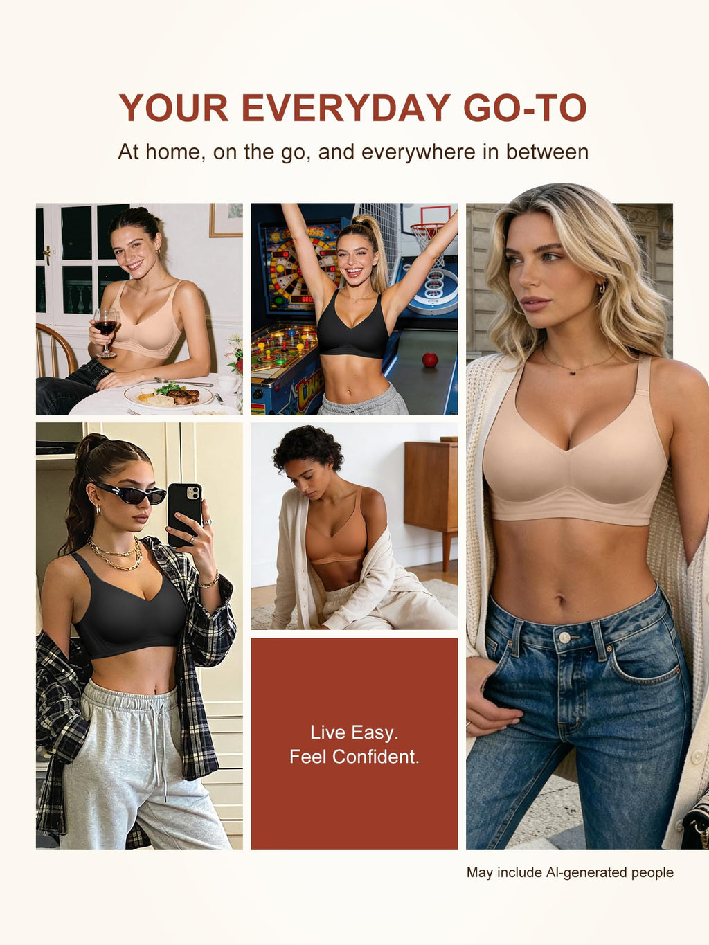 Seamless Comfortable Bras for Women with Jelly No Underwire - S-2XL